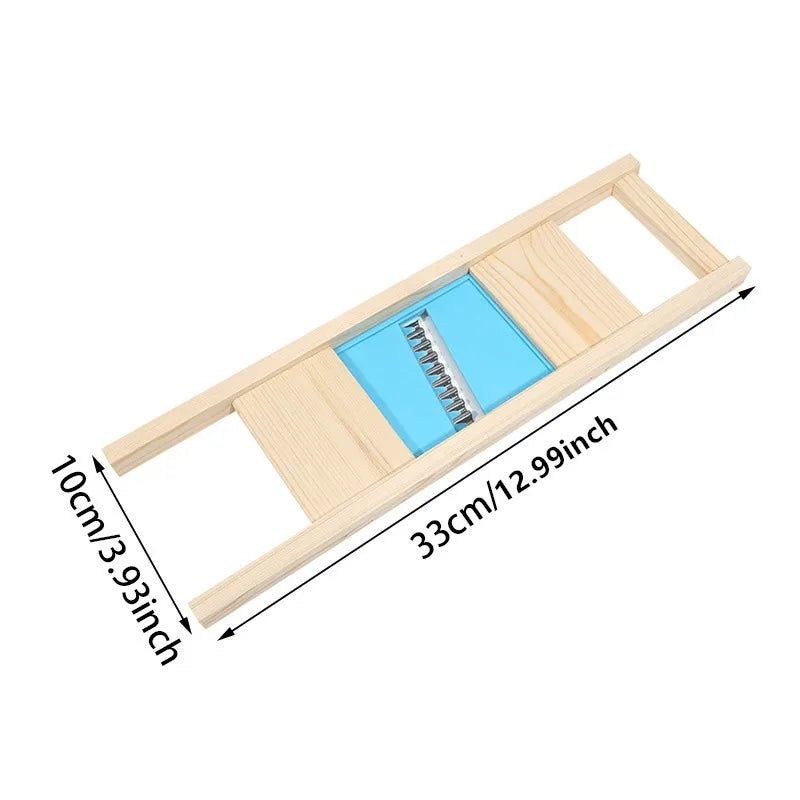 Fries Grid Stainless Potato Grid Steel Potato Kitchen Wooden Home Chip Shred Potato Vegetable French Gadget Cutter Grater Slicer