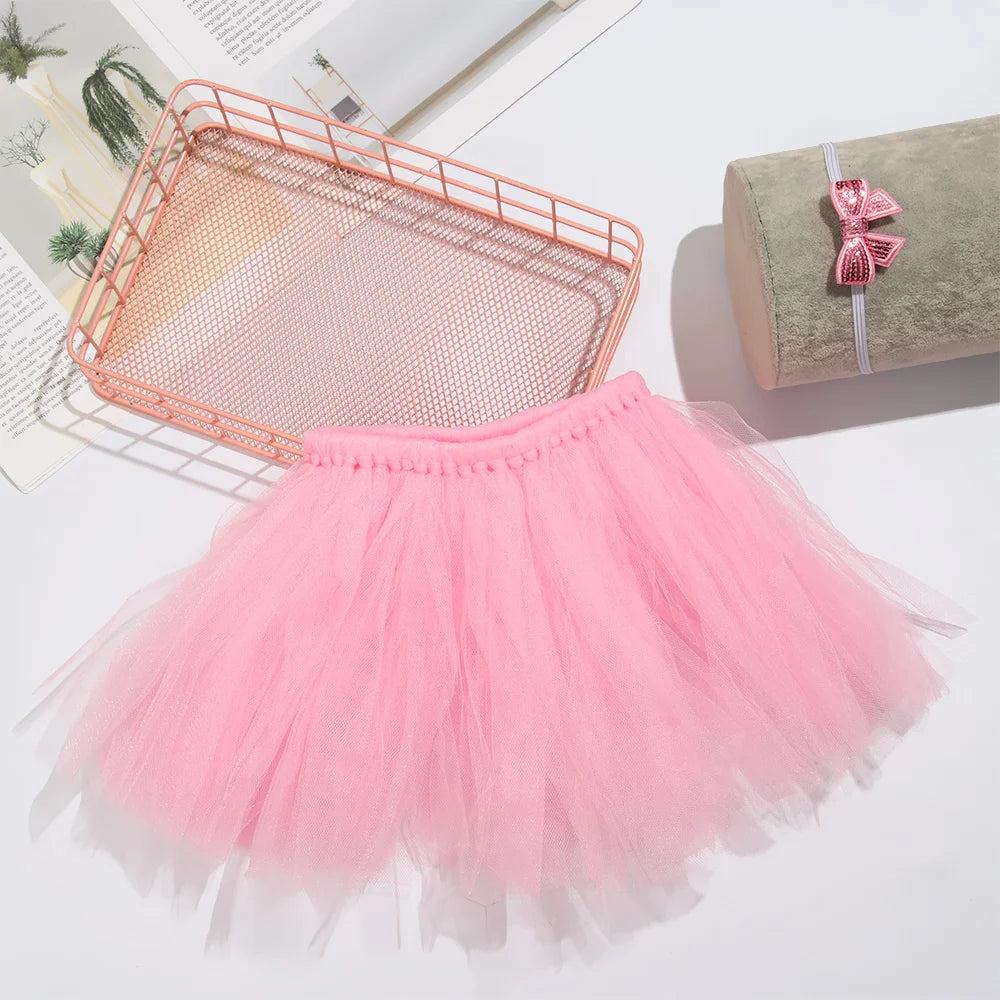 Infant Suit Headband Set Clothing Baby Girl Summer Dress Cute Princess Newborn Outfit Costume Photography Props Accessories