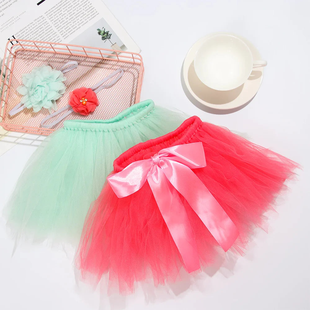 Infant Suit Headband Set Clothing Baby Girl Summer Dress Cute Princess Newborn Outfit Costume Photography Props Accessories