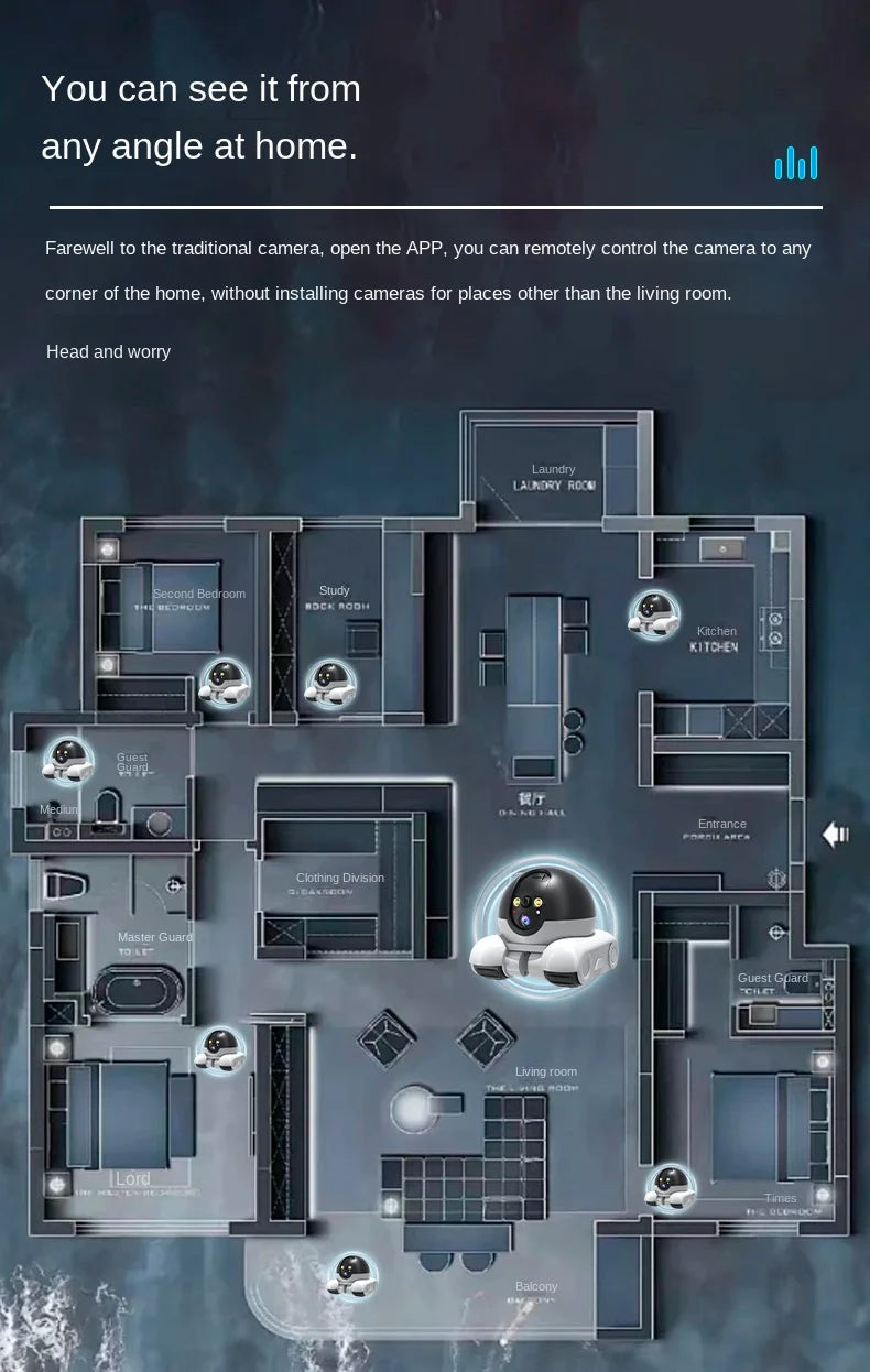 1080P HD WIFI Camera PTZ IP Security Protection Surveillance Camera Auto Tracking Baby Pets Monitor Smart Home Robot Cameras