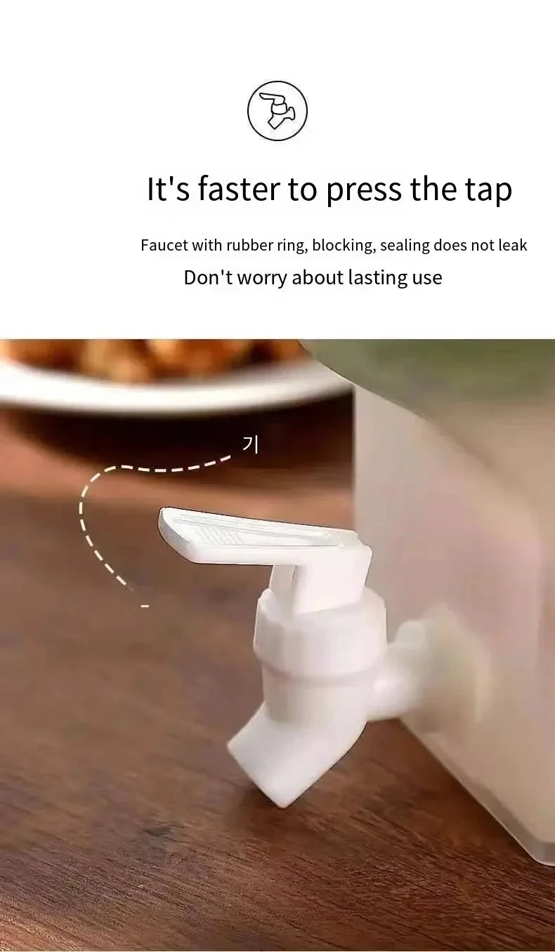 3.5L/5L Large Capacity Cold Kettle with Faucet In Refrigerator Iced Beverage Dispenser Cold Water Pitcher for Summer Drinkware