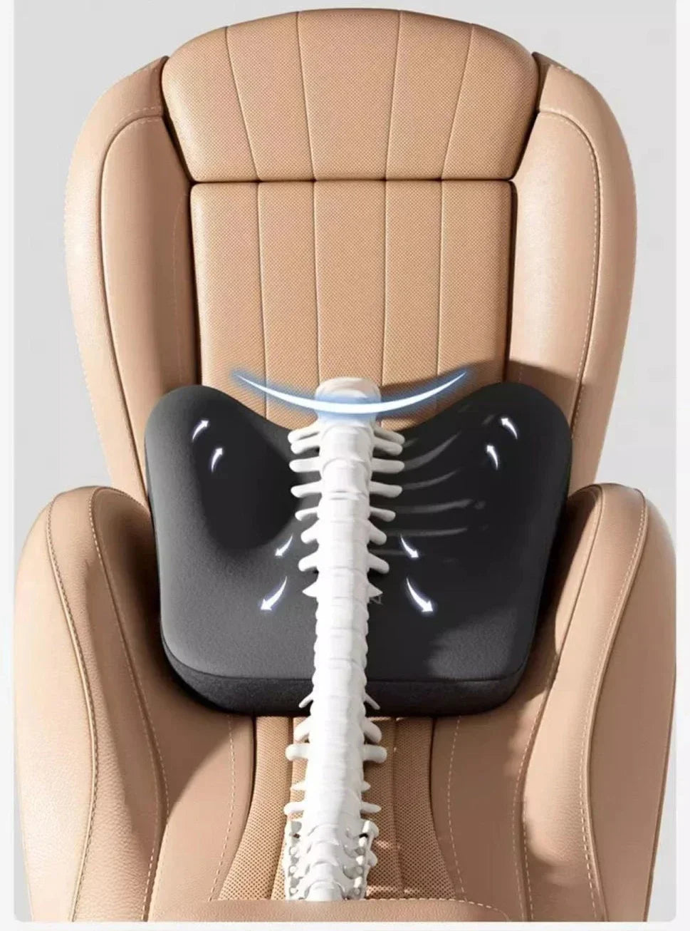 New Car Lumbar Support Pillow Memory FoamAuto Neck Pillow Waist Support Removable Washable Backrest Universal Vehicle Cushion