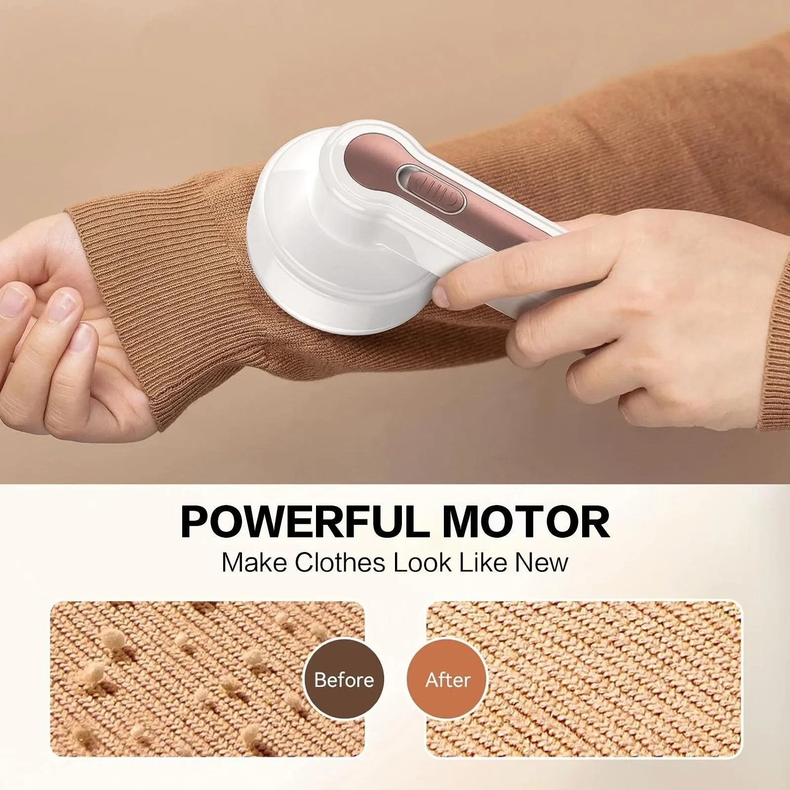 Electric Lint Remover USB Fast Charging Fabric Sweater Shaver Clothes Pill Trimmer for Coats and Sofas Portable Home Care