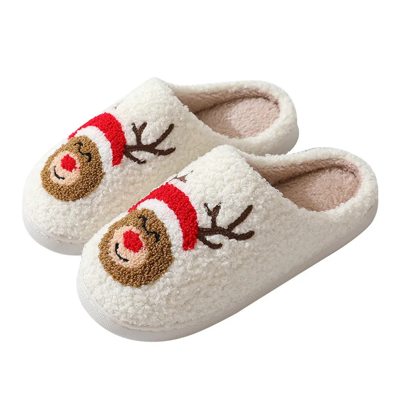 Cute Christmas Elk Slippers