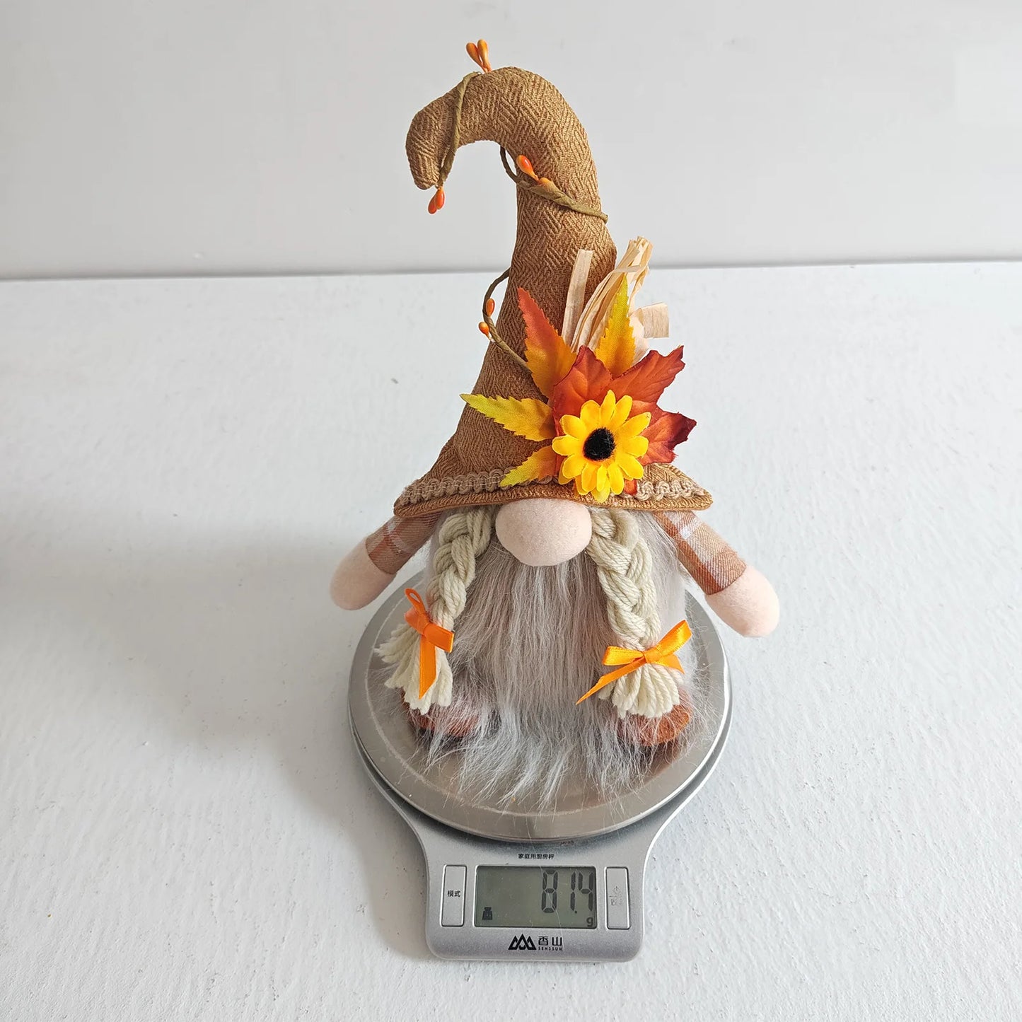 Glowing Faceless Gnomes Doll Handmade Maple Leaf Sunflower Dwarf Doll Pendant Home Autumn Thanksgiving Day Christmas Decoration