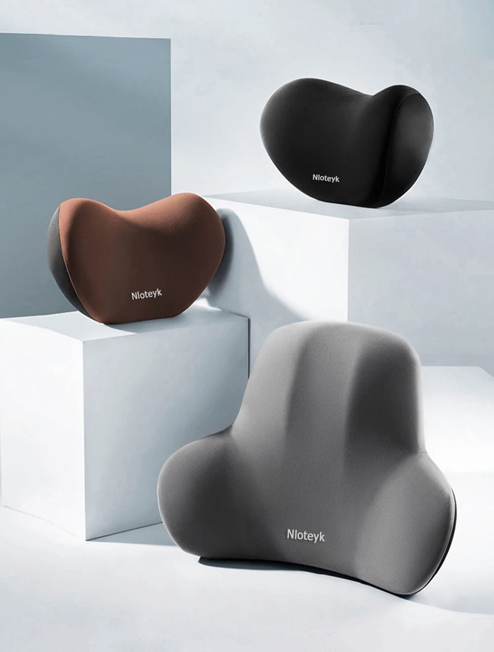 Car Neck Pillow Memory Foam Protective Lumbar Back Support Breathable Car Headrest Cushion Relieve Stress Car Seat Pillow