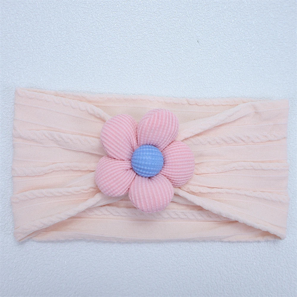 New Flower Nylon Girl Hairband Elastic Soft Baby Headband for Children Turban Headwear for Newborn Baby Kids Hair Accessories