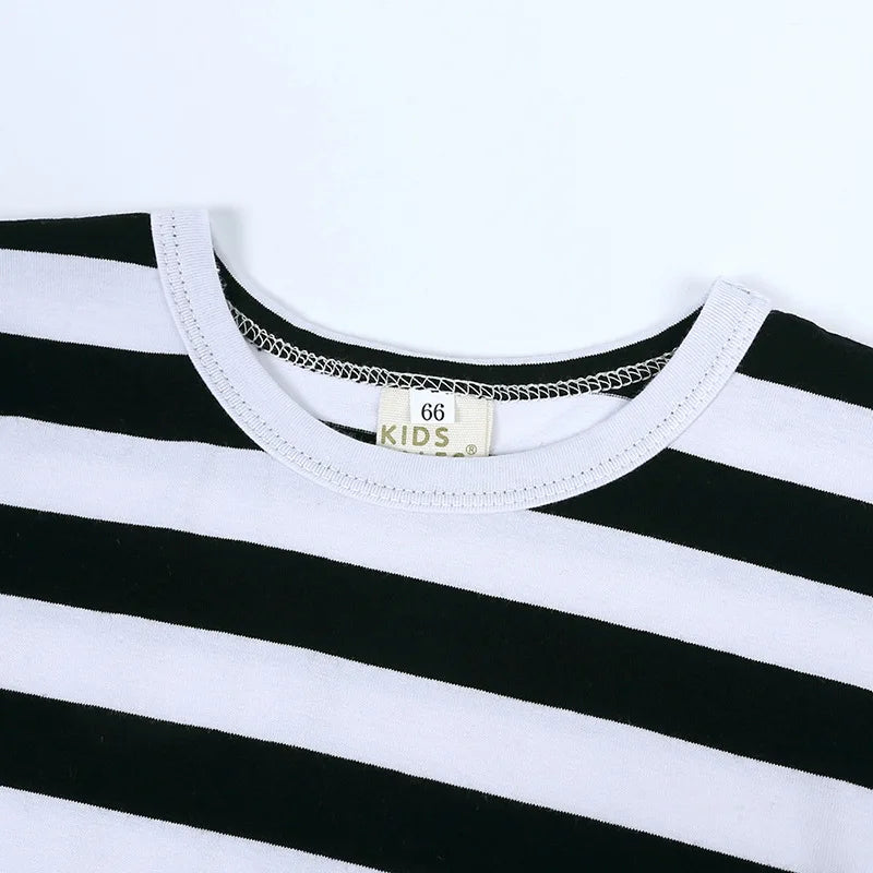 Summer Short Sleeved Baby Rompers 0-2Y Striped Onesies for Newborn Baby Boy Infant Girl Moon Printed Jumpsuit Baby Clothing