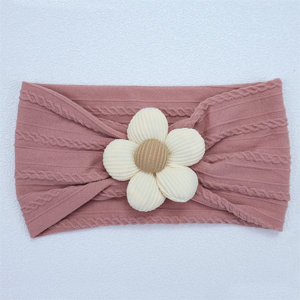 New Flower Nylon Girl Hairband Elastic Soft Baby Headband for Children Turban Headwear for Newborn Baby Kids Hair Accessories