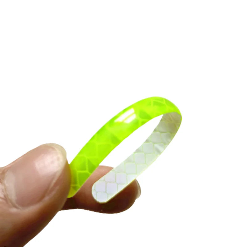 Car Wheel Hub Reflective Stripes Door Handle Safety Warning Sticker Car Rear Warning Tape Automobile Sticker Exterior Accessorie