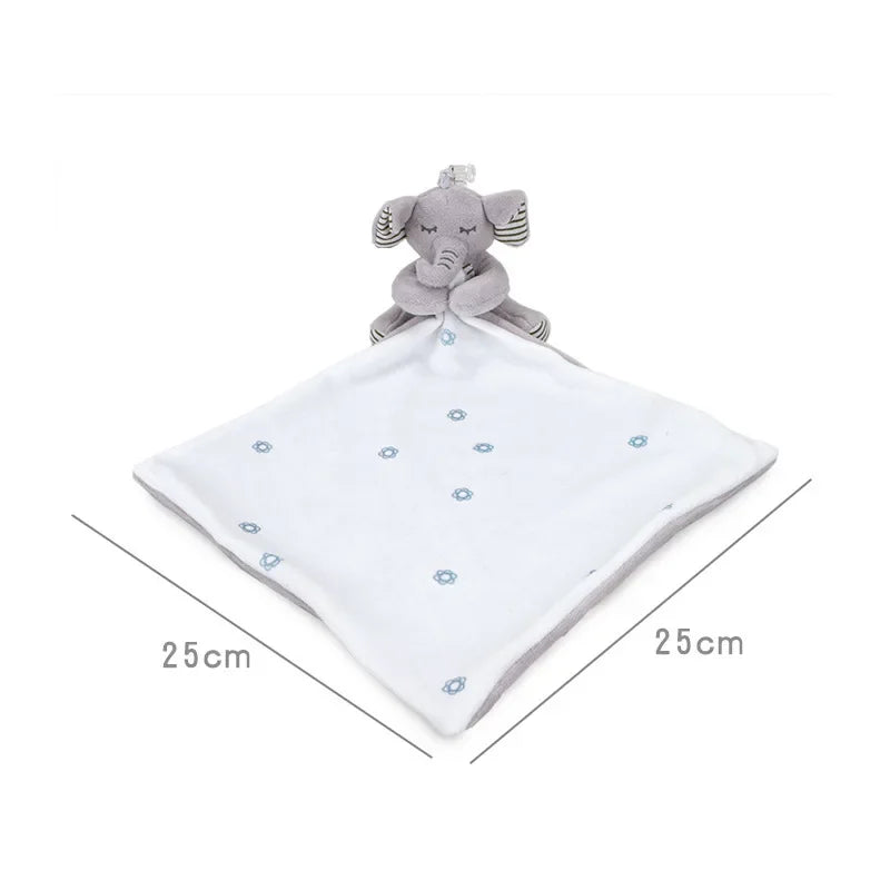 Name Personalized Embroidered Newborn Security Blanket Plush Soft Cotton   Baby Sleeping Cuddling Towel Birth Gift