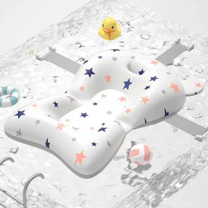 Baby Bath Support Pad Foldable Floating Seat Adjustable Newborn Bathing Cushion Infant Safety Net Hammock