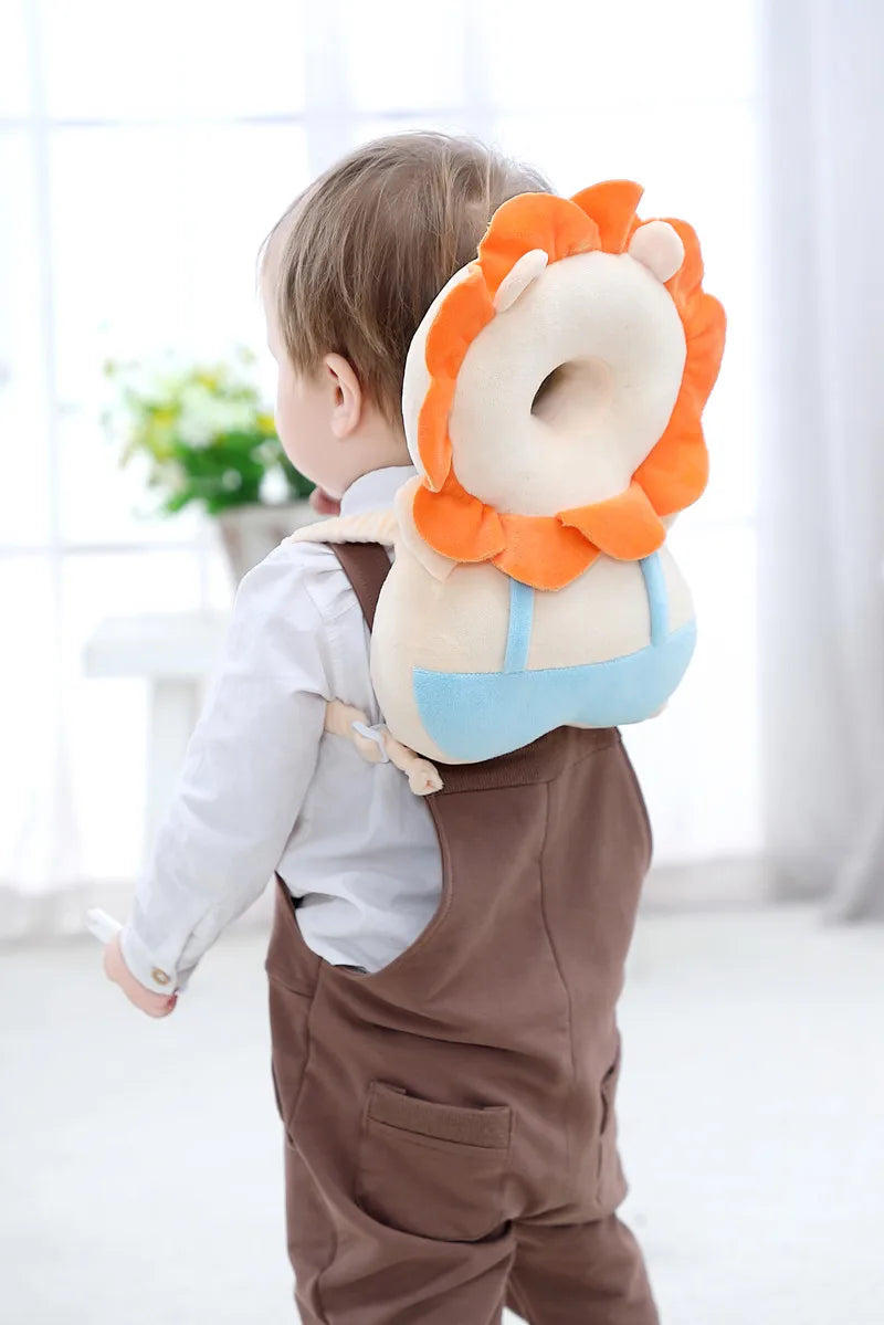 Baby Head Protection Backpack Pillow Toddler Head Safety Pad Cushion Anti-fall Head Protection Pillow Highly Elastic Breathable