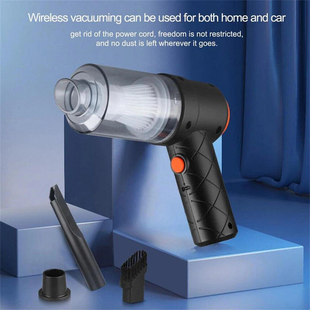 Wireless Handheld Vacuum Cleaner 2 in1 Portable Mini Rechargeable Hand Held Dual Use Vacuum Cleaner Air Blower for Home and Car
