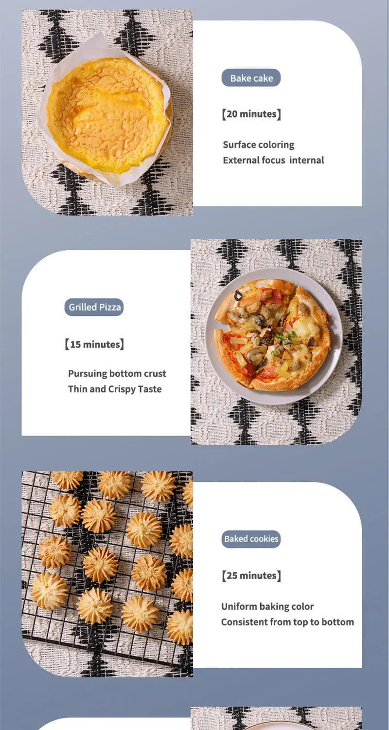 12L Electric Air Fryer Large Capacity Convection Oven Deep Fryer Without Oil Kitchen 360°Baking Viewable Window Home Appliance