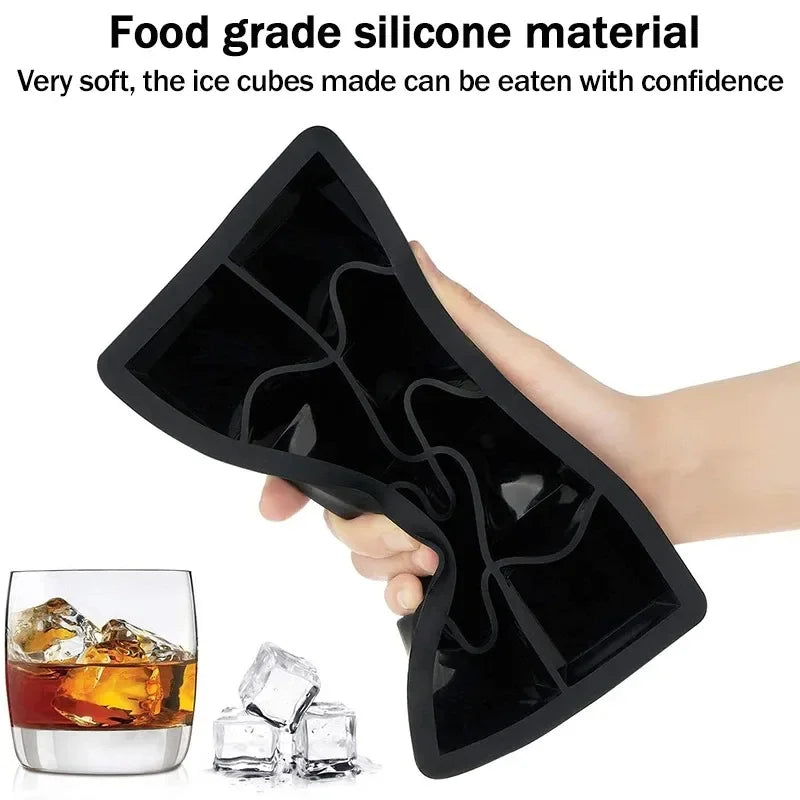 4/6/8/15/160 Grid Big Ice Tray Mold Giant Jumbo Large Food Grade Silicone Ice Cube Square Tray Mold DIY Ice Maker Ice Cube Tray