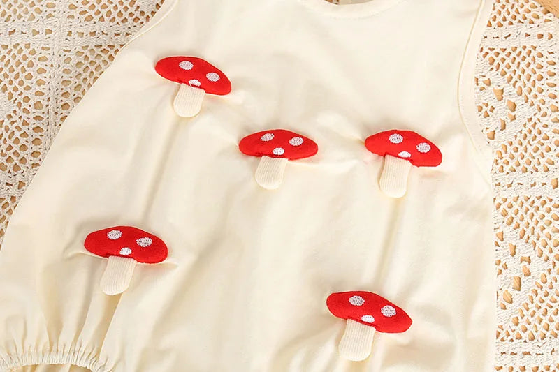 2024 Baby Summer Clothes 0-2 Y Infant Girls Cute Cartoon Sleeveless Bodysuit Newborn Jumpsuit Toddler Outwear