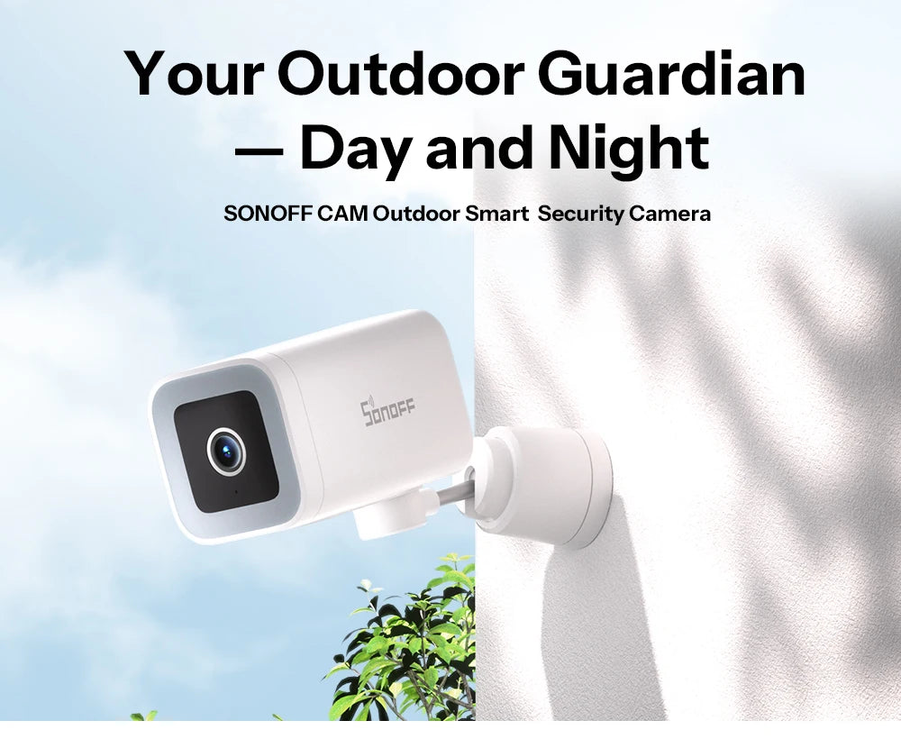 CAM-B1P Outdoor Smart Security Camera 2K HD With AI Human Detection IP65 Weatherproof 180° Pan Control Alexa Google Home