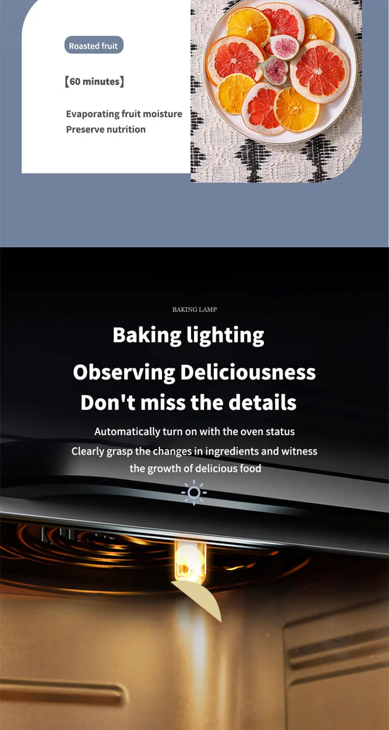 12L Electric Air Fryer Large Capacity Convection Oven Deep Fryer Without Oil Kitchen 360°Baking Viewable Window Home Appliance