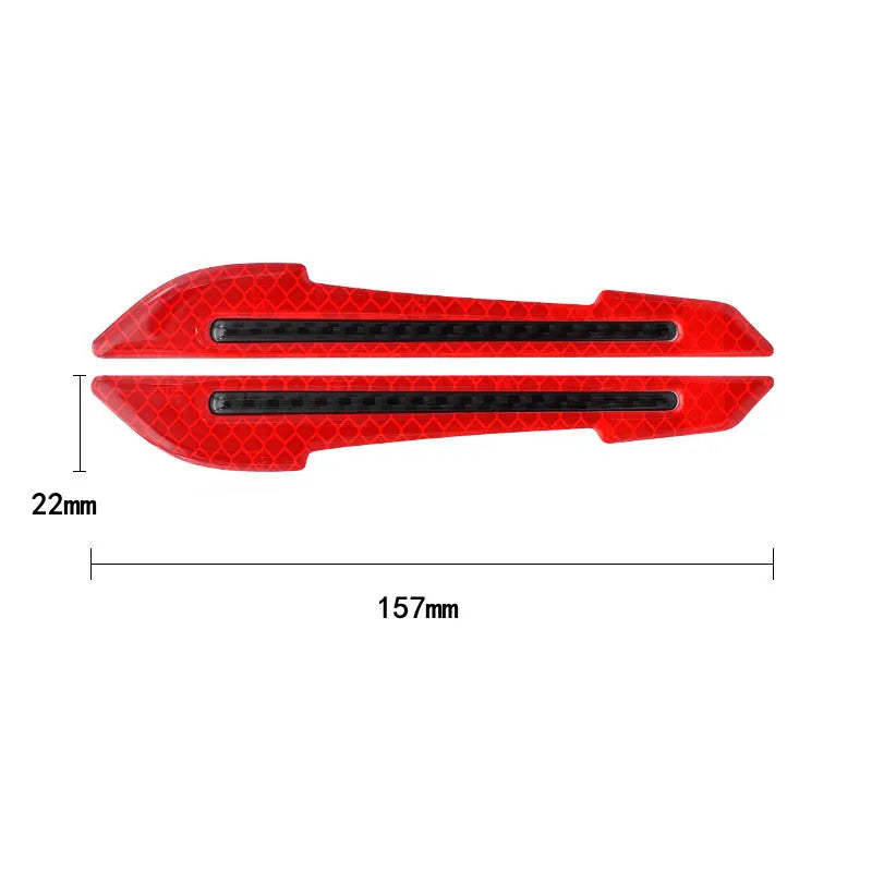 Car Wheel Hub Reflective Stripes Door Handle Safety Warning Sticker Car Rear Warning Tape Automobile Sticker Exterior Accessorie