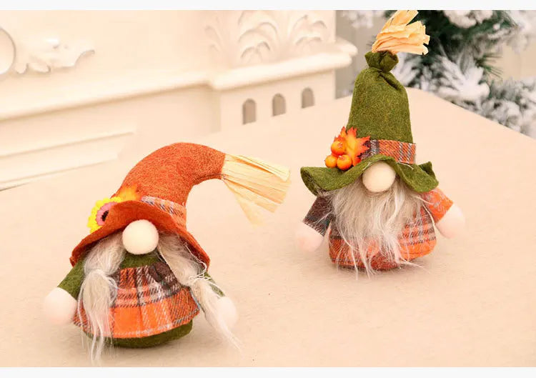 1pc Fall Gnome Autumn Gnome Pumpkin Sunflower Swedish Dwarf Thanksgiving Day Christmas Decor Nordic Gnome Land God Old Man Decor