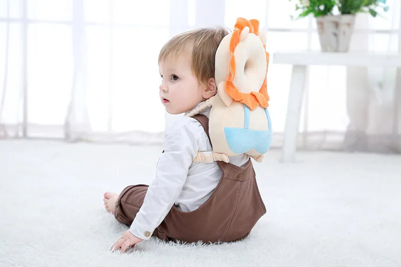 Baby Head Protection Backpack Pillow Toddler Head Safety Pad Cushion Anti-fall Head Protection Pillow Highly Elastic Breathable