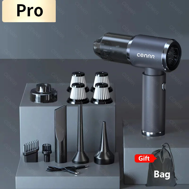 CENRR 210000PA Mini Car Vacuum Cleaner Wireless Powerful Vacuum Car Cleaner Handheld Portable Vacuum Cleaner Cleaning Machine