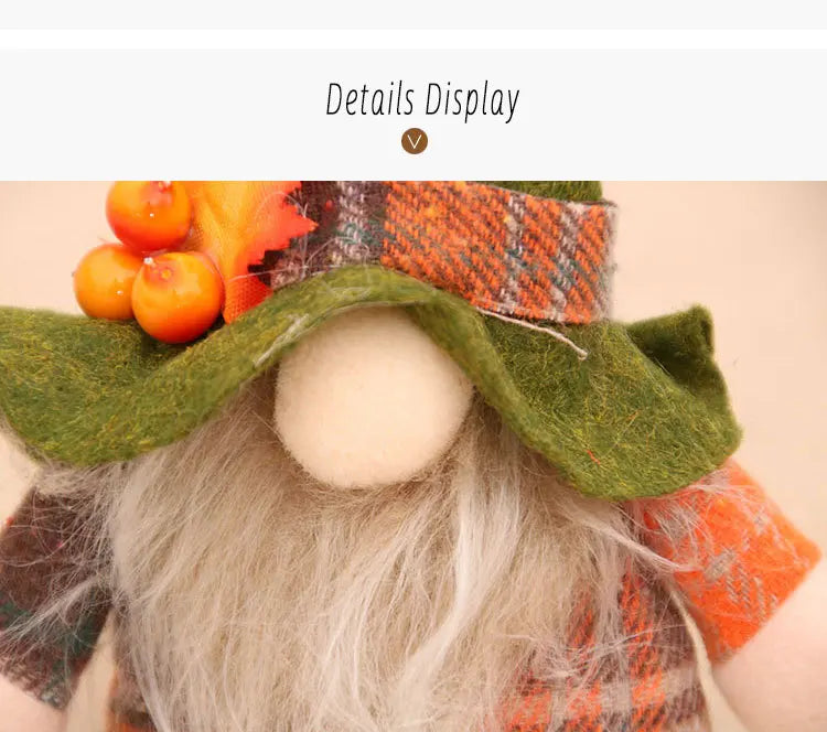 1pc Fall Gnome Autumn Gnome Pumpkin Sunflower Swedish Dwarf Thanksgiving Day Christmas Decor Nordic Gnome Land God Old Man Decor