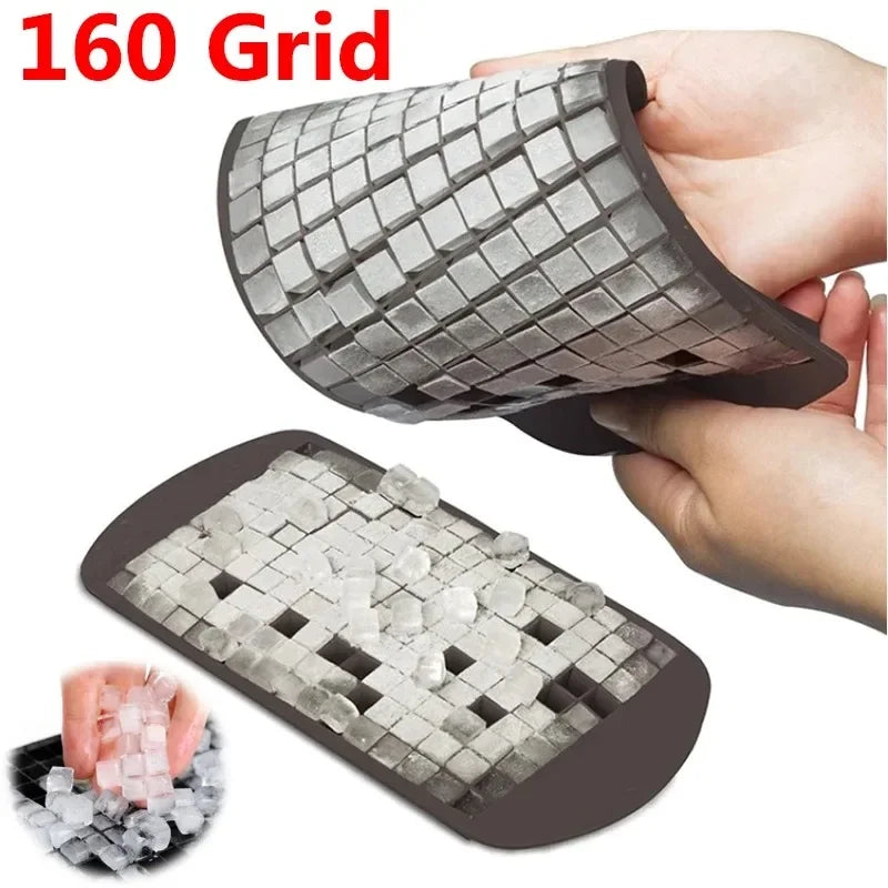 4/6/8/15/160 Grid Big Ice Tray Mold Giant Jumbo Large Food Grade Silicone Ice Cube Square Tray Mold DIY Ice Maker Ice Cube Tray