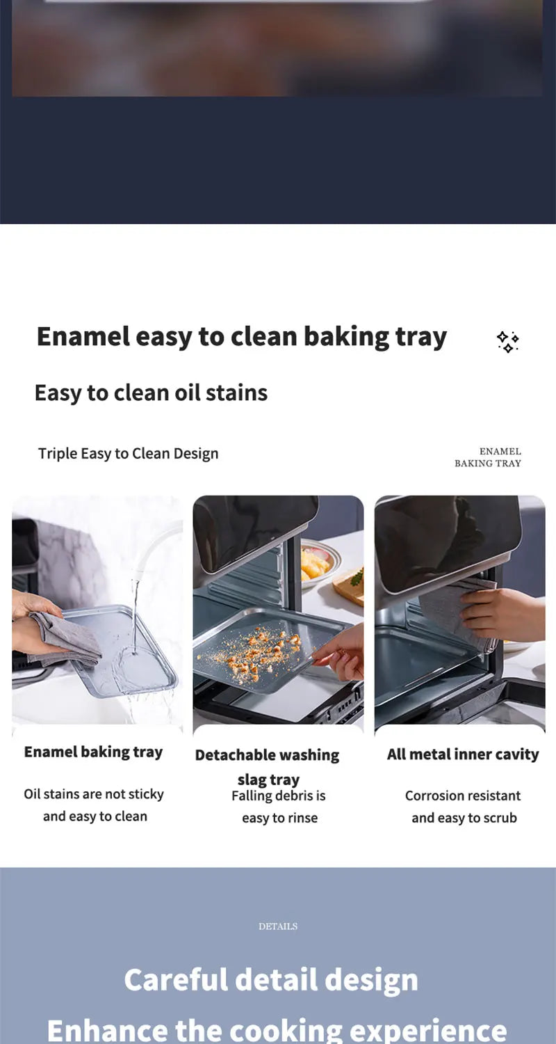 12L Electric Air Fryer Large Capacity Convection Oven Deep Fryer Without Oil Kitchen 360°Baking Viewable Window Home Appliance