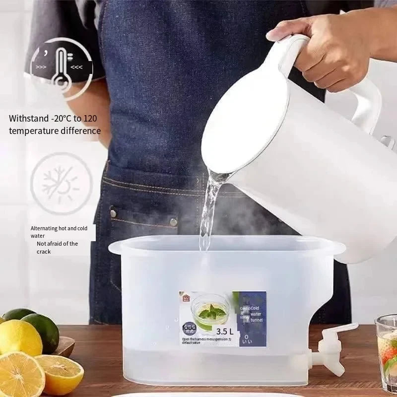 3.5L/5L Large Capacity Cold Kettle with Faucet In Refrigerator Iced Beverage Dispenser Cold Water Pitcher for Summer Drinkware