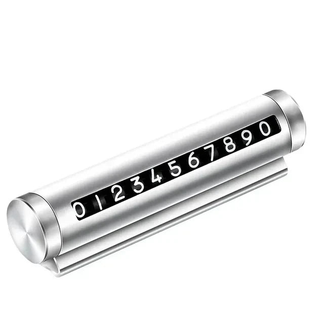 Metal Car Temporary Parking Card Universal Rotate Phone Number Plate Aluminum Stickers Park Stop in Car-styling Auto Accessories
