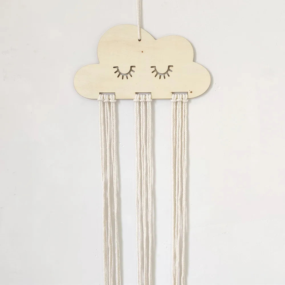 EW Solid Wood Clouds Model Jewelry Hairpin Bow Storage Tool