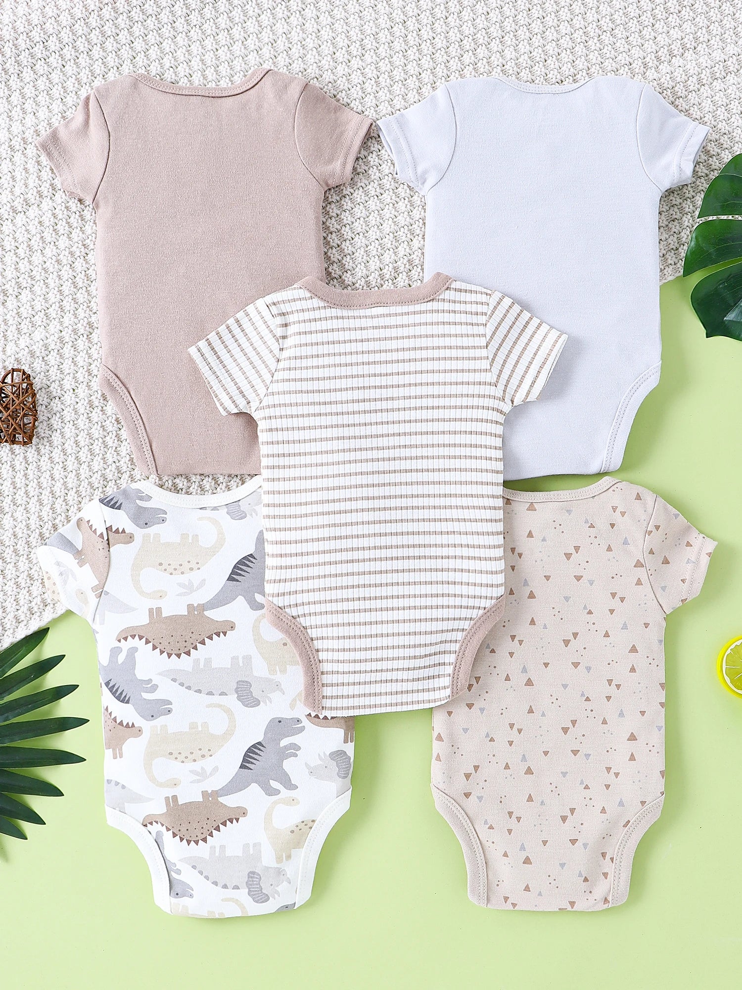 5PCS Baby boy's clothes Baby boy onesies summer Short-sleeved jumpsuit newborn baby clothes Suitable for 0-9months