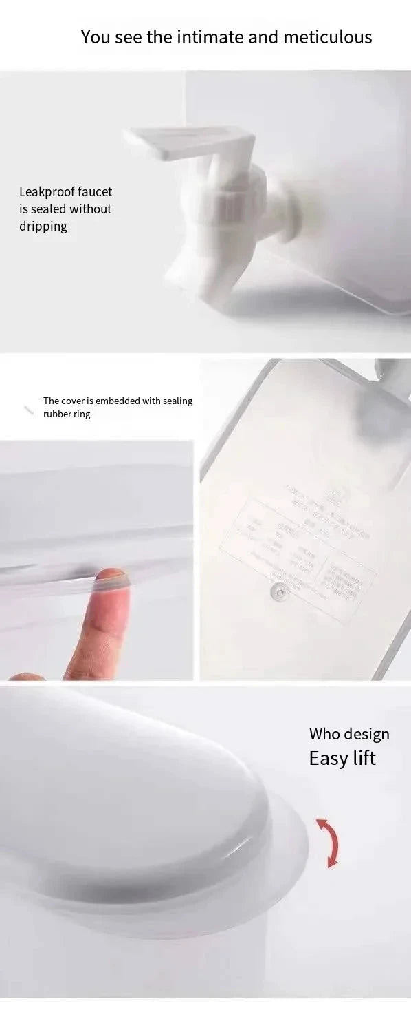 3.5L/5L Large Capacity Cold Kettle with Faucet In Refrigerator Iced Beverage Dispenser Cold Water Pitcher for Summer Drinkware