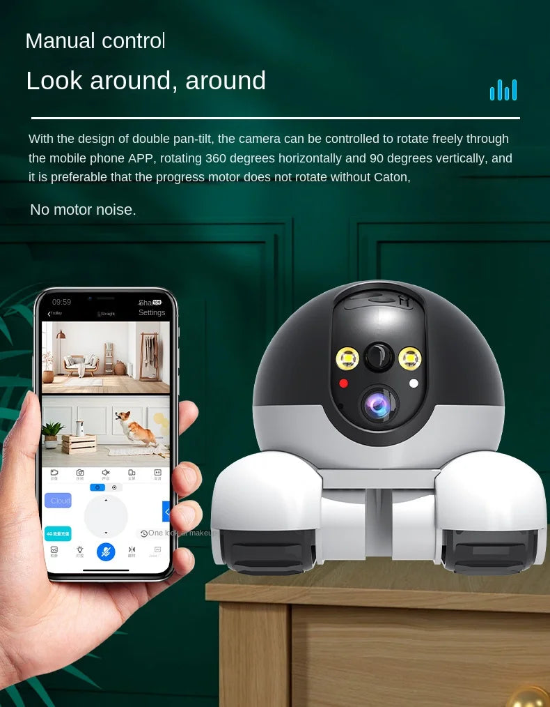 1080P HD WIFI Camera PTZ IP Security Protection Surveillance Camera Auto Tracking Baby Pets Monitor Smart Home Robot Cameras