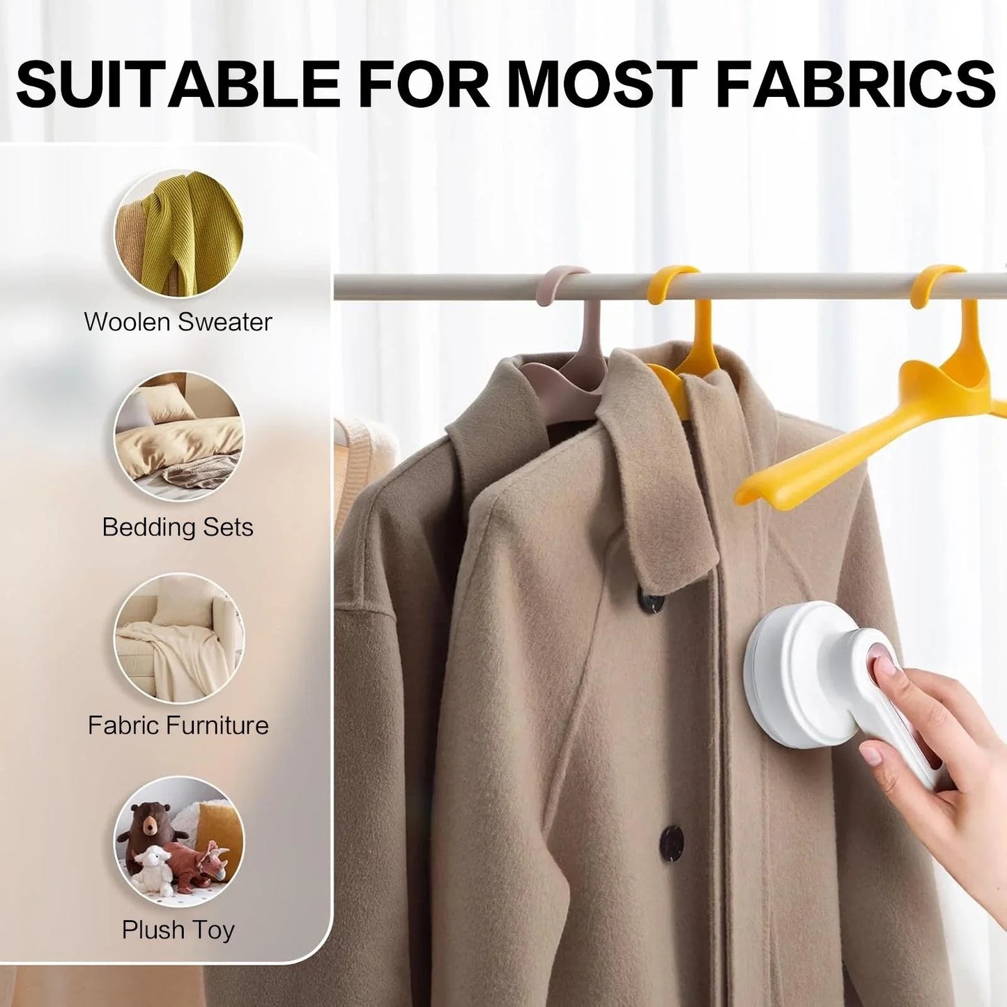 Electric Lint Remover USB Fast Charging Fabric Sweater Shaver Clothes Pill Trimmer for Coats and Sofas Portable Home Care
