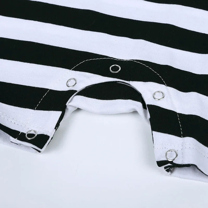 Summer Short Sleeved Baby Rompers 0-2Y Striped Onesies for Newborn Baby Boy Infant Girl Moon Printed Jumpsuit Baby Clothing