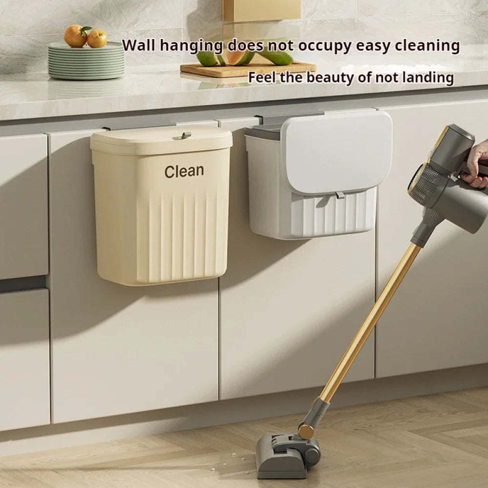 Hanging Trash can Kitchen Hanging with Lid Bathroom Accessories Mounted Recycling Garbage Baskests Wall Mounted Garbage Bins
