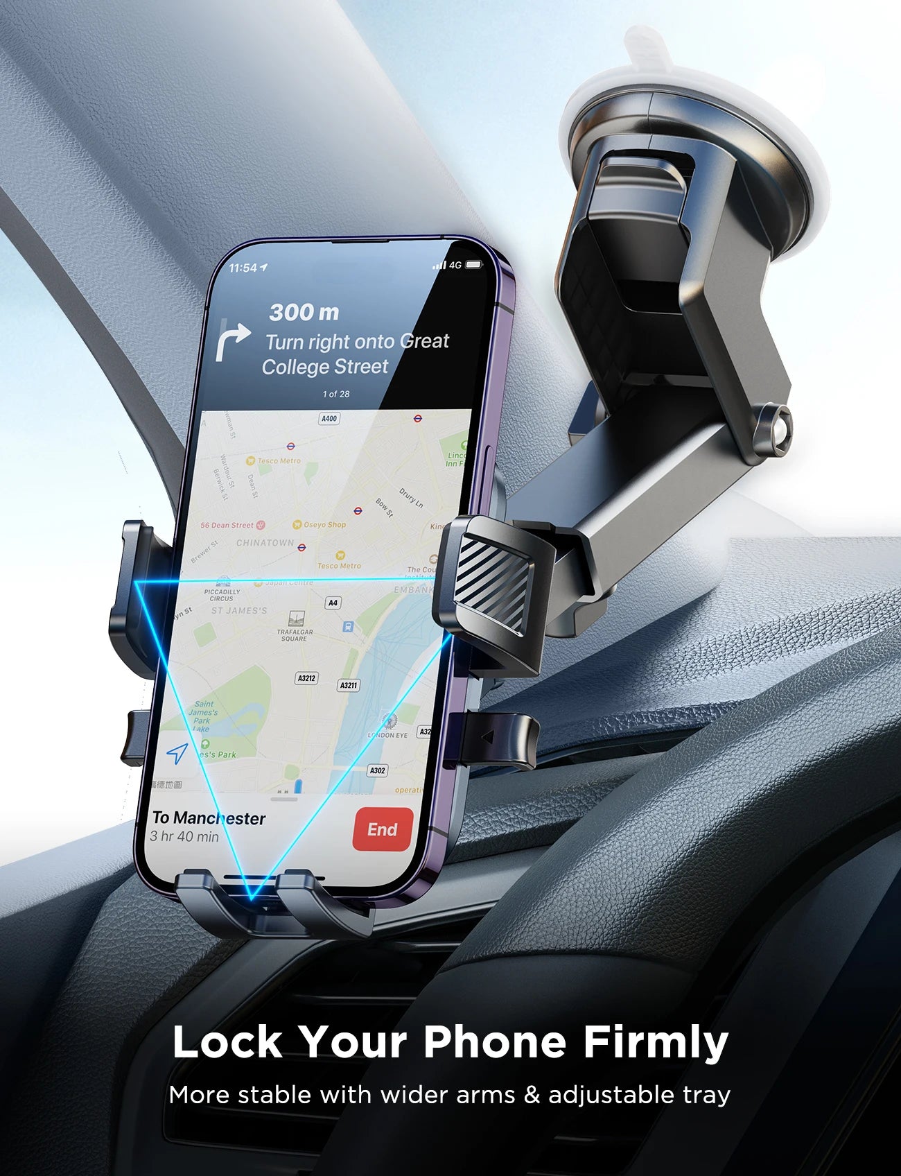 Joyroom Universal Car Mount Phone Holder with Suction Cup Base Dashboard Car Cell Phone Stand For iPhone Samsung Google Huawei
