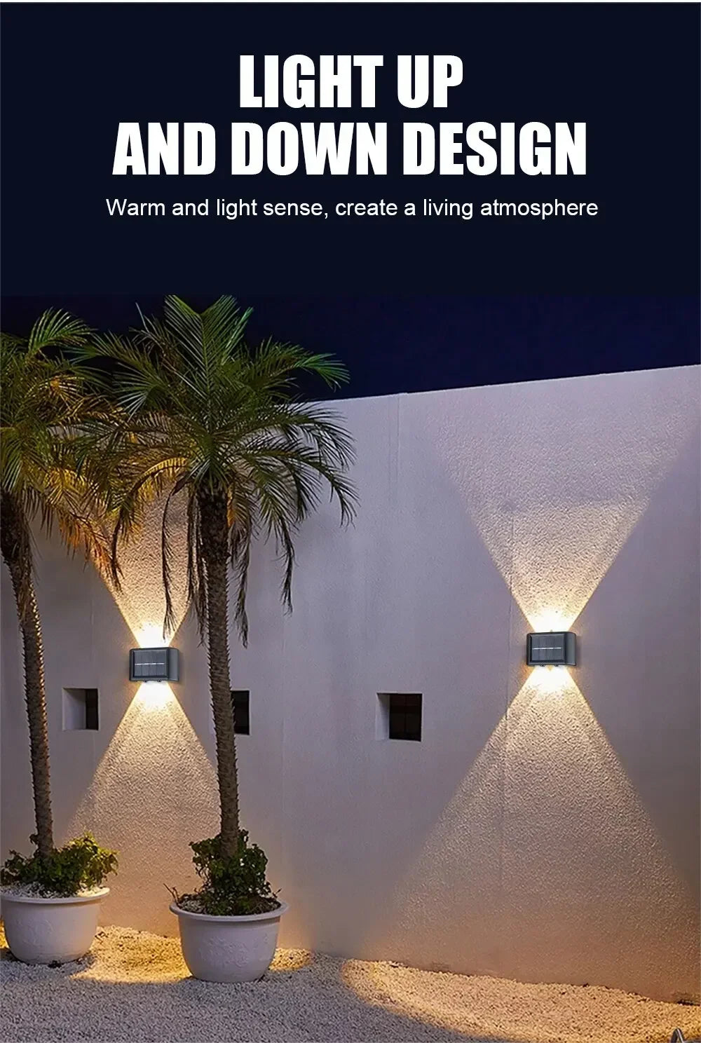 Solar Outdoor Wall Light 12 LED Waterproof Garden Light Courtyard Balustrade Decorative Atmosphere Lamp Down Luminous Solar Lamp