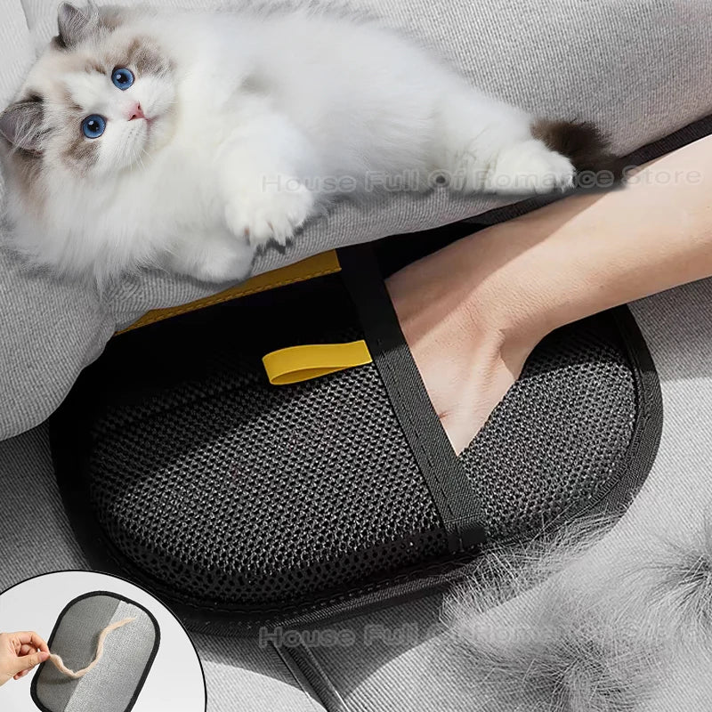 Reusable Cat Grooming Gloves Electrostatic Pet Hair Removal Mitts Cat Dog Hair Remover Brush Sticking Device Home Hair Scraper