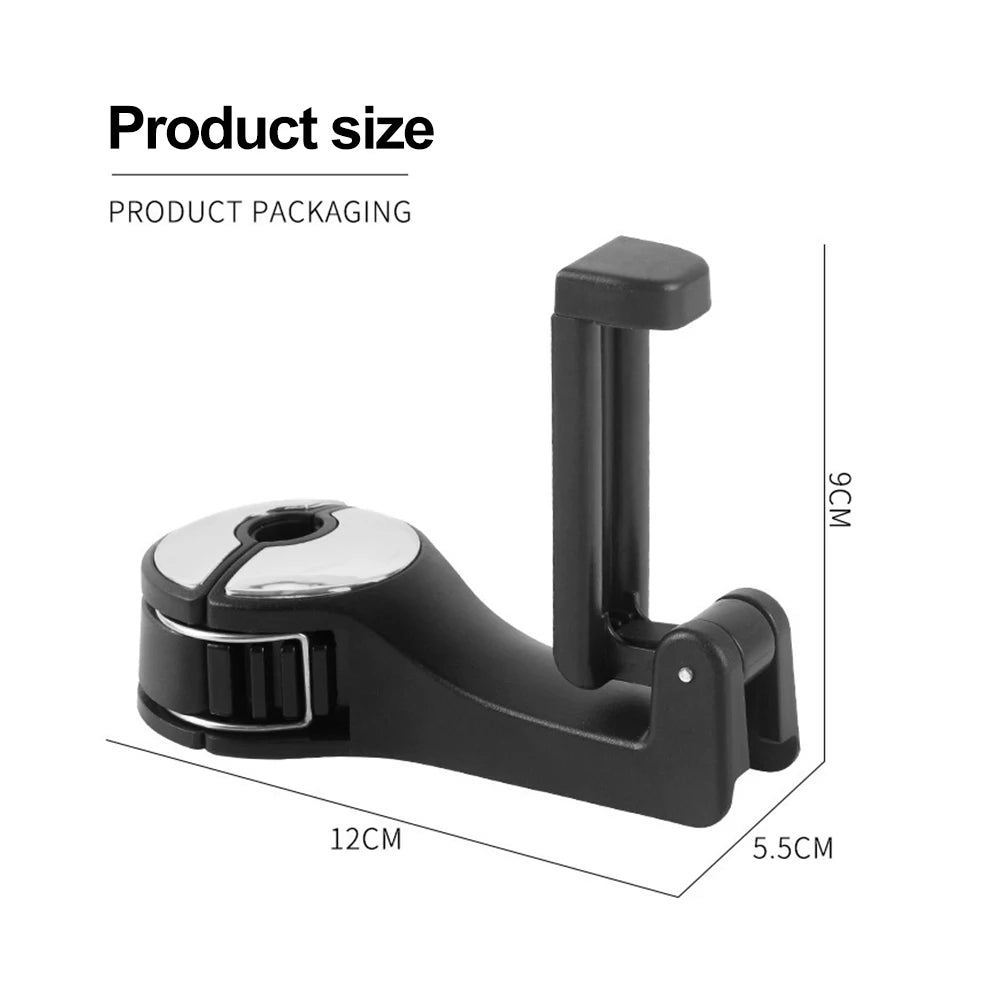 Universal Car Bracket Hook Multi-Function Hanging Storage Mobile Phone Holder Rear Seat Hanger Hook for Bag Purse Cloth Grocery
