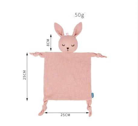 Name Personalized Embroidered Newborn Security Blanket Plush Soft Cotton   Baby Sleeping Cuddling Towel Birth Gift