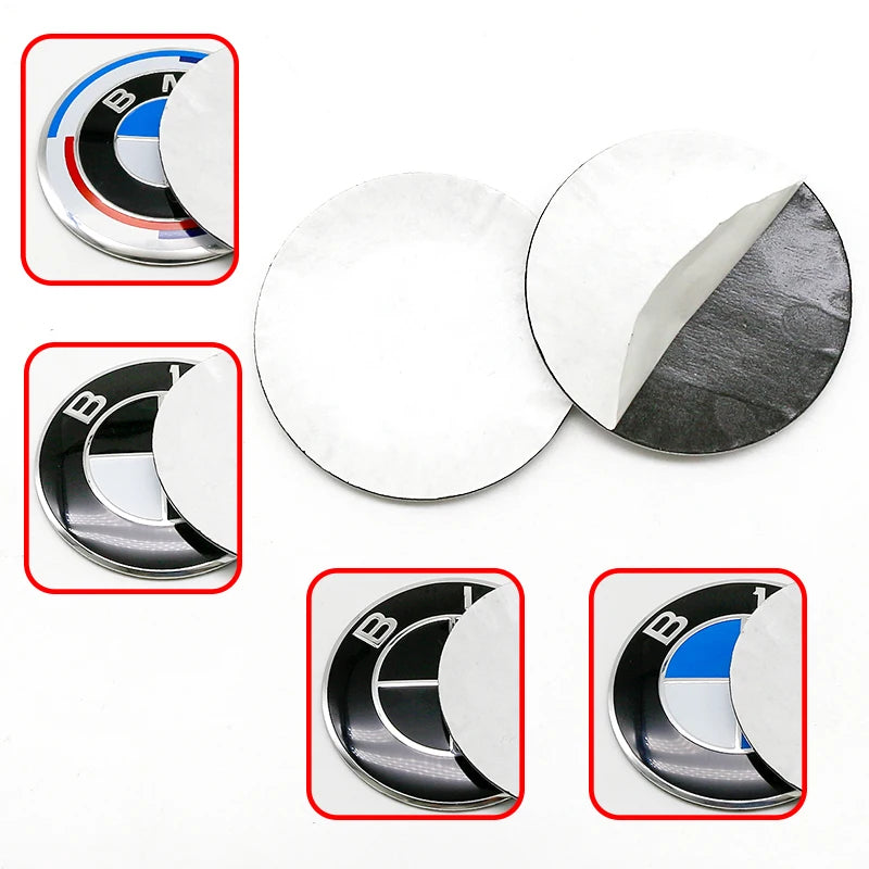 4Pcs 56/60/65mm Car Wheel Center Hub Caps Badge Sticker Emblem Decals Accessories For Baoma E32 E34 E36 E38 E39 E46 E53 E60 E65