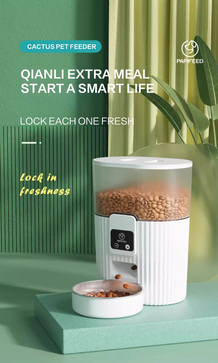 PAPIFEED cat automatic feeder dog fixed feeding machine cat food dog food wifi remote smart cat pet food dispenser