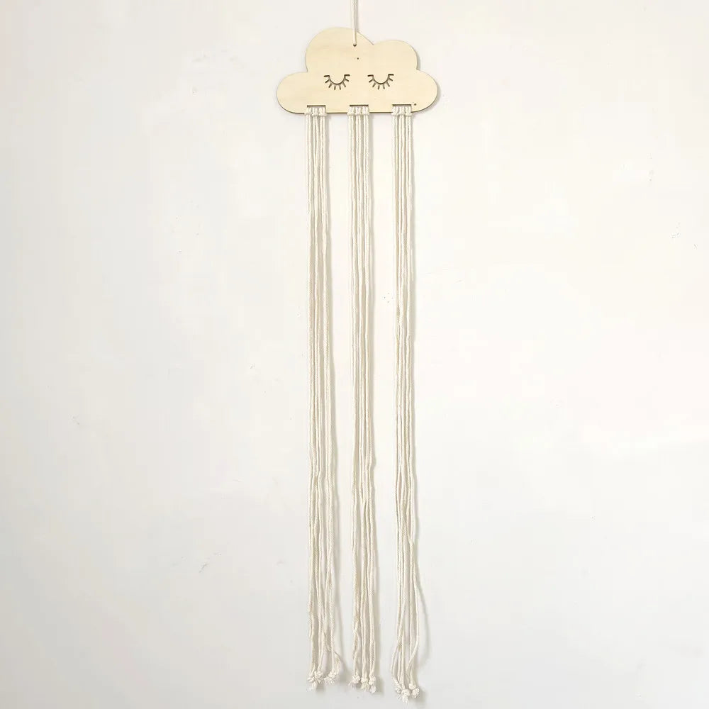 EW Solid Wood Clouds Model Jewelry Hairpin Bow Storage Tool
