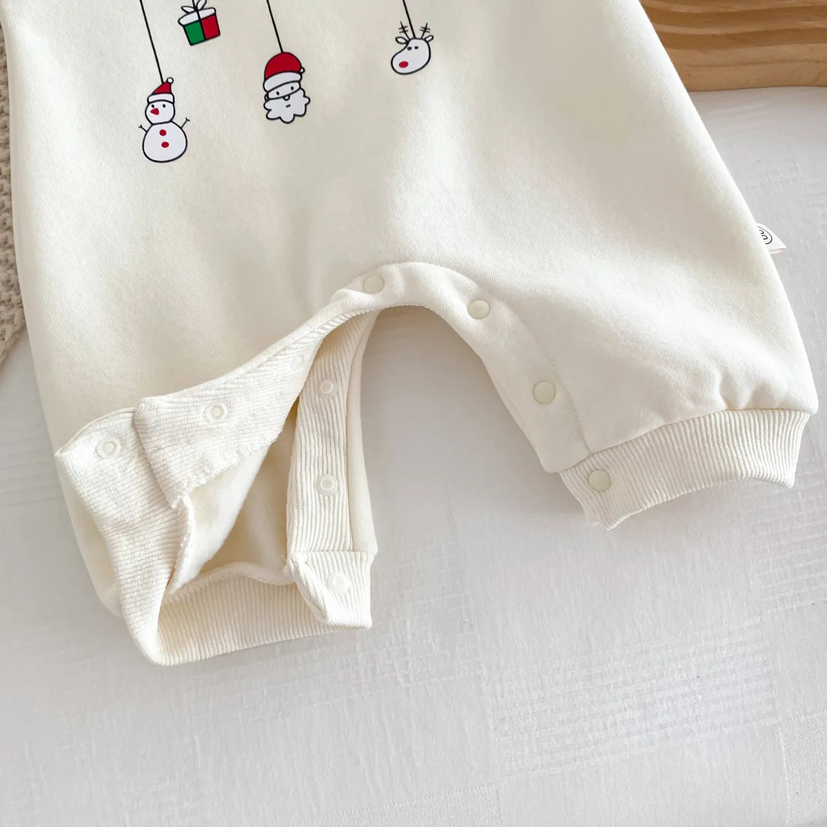 Infant Baby Boys Girls Christmas Romper Long Sleeve Thicken Hooded Letters Print Jumpsuit Fall Winter Newborn Clothes Christmas