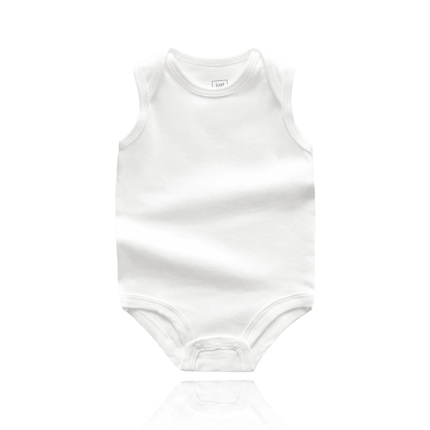 5PCS/LOT Newborn Baby Clothing 2024 Summer Sleeveless Baby Boy Girl Clothes Cotton White Color Baby Bodysuit Vest Baby Romper
