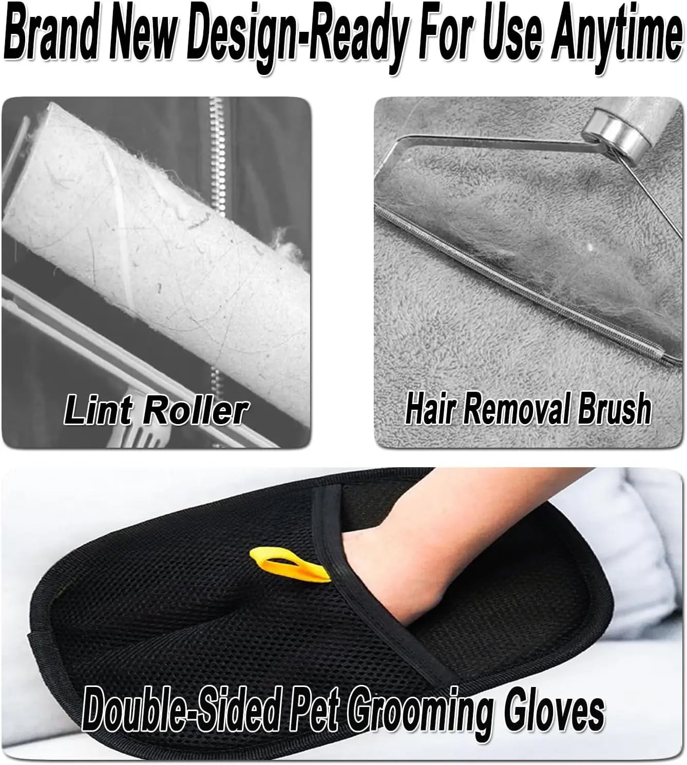 Reusable Cat Grooming Gloves Electrostatic Pet Hair Removal Mitts Cat Dog Hair Remover Brush Sticking Device Home Hair Scraper